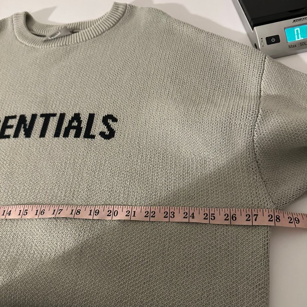 Fear of God Essentials Men's FW21 Knit Pullover Sweater Green Concrete Size XXL - Picture 15 of 16